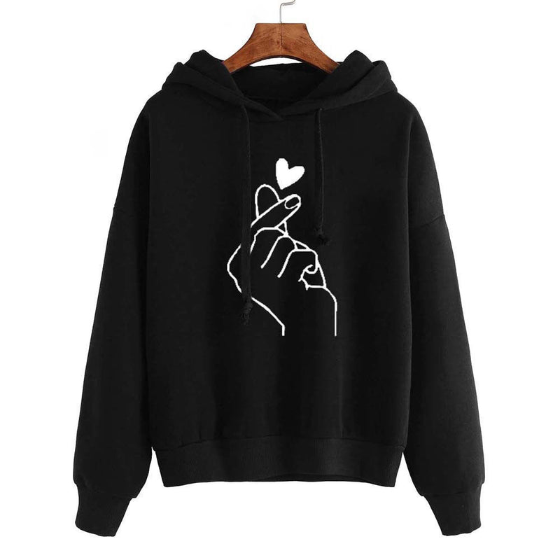 2018 AliExpress Amazon Hot Sale Explosive Loose Casual Printing Refill Hooded Women's Sweater Multicolor Spot