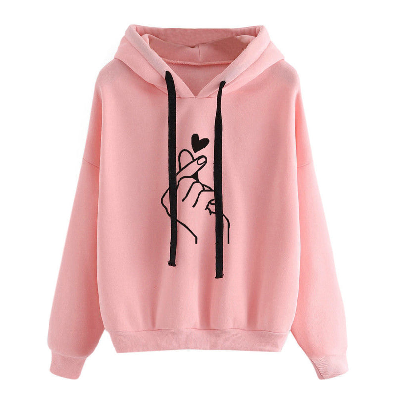 2018 AliExpress Amazon Hot Sale Explosive Loose Casual Printing Refill Hooded Women's Sweater Multicolor Spot