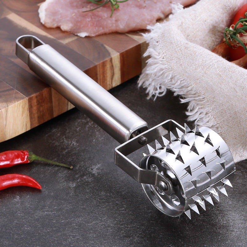 One piece of meat looser stainless steel loose meat hammer steak hammer rolling tender meat meat punching hole piercing device baking