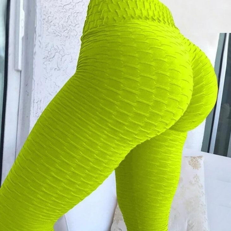 2019 Summer AliExpress Bonus Explosion Jacquard High-elastic Yoga Pants Sports Tight Leggings Women