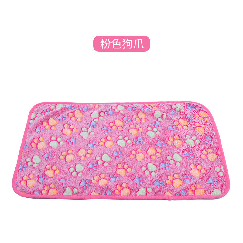 Wholesale pet blanket four seasons universal blanket warm flannel paw print blanket cat dog blanket dog seat cushion