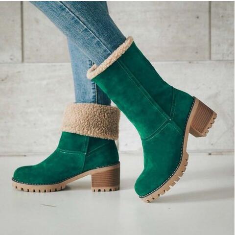 Factory direct 2019 winter new large size Europe and winter warm snow boots round head in the tube casual shoes