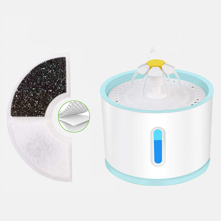 pet automatic water dispenser cat small flower drinking basin dog water dispenser usb version