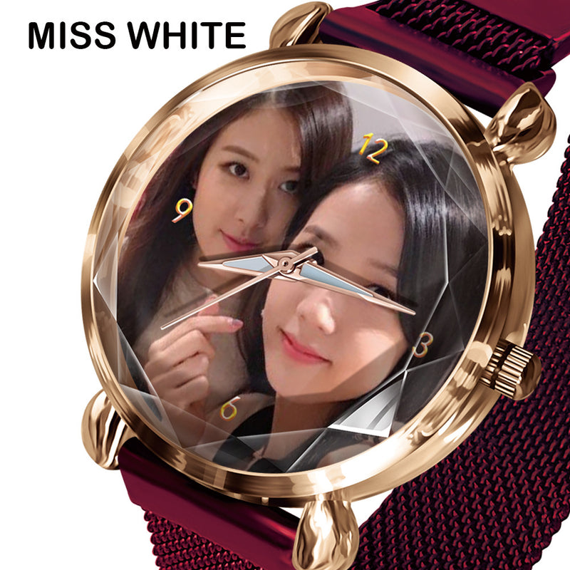 Hot girl group BLACKPINK watch girls fashion trend magnetic buckle watch quartz watch