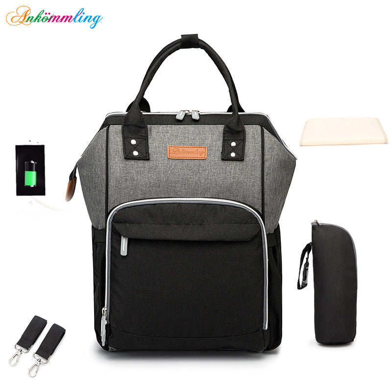 Mother bag manufacturers mother and baby bag large-capacity multi-functional fashion shoulders waterproof three-piece mother bag small