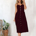 AliExpress 2019 summer European and American new cross-border hot selling sexy suspenders button backless dress female 8022