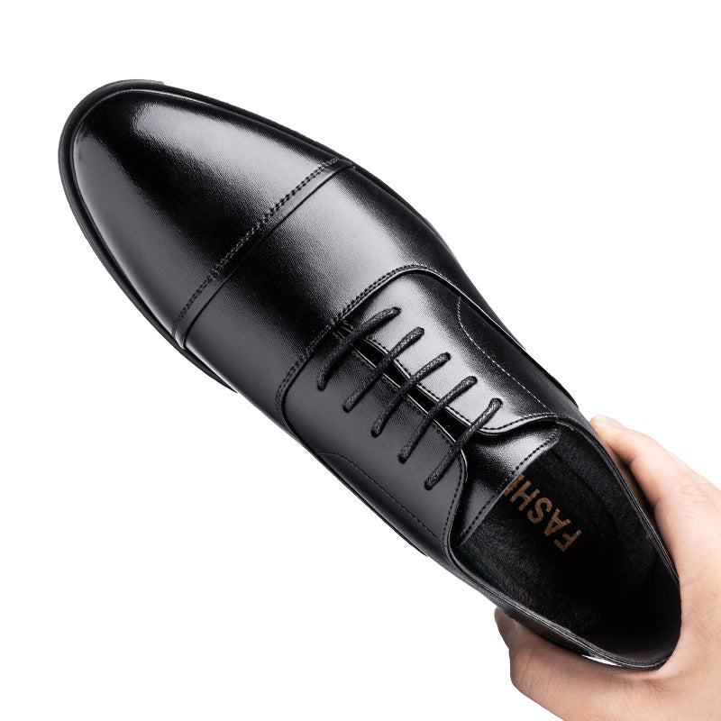 New men's height-increasing shoes for all seasons, business formal leather men's leather shoes, British casual wedding shoes for men