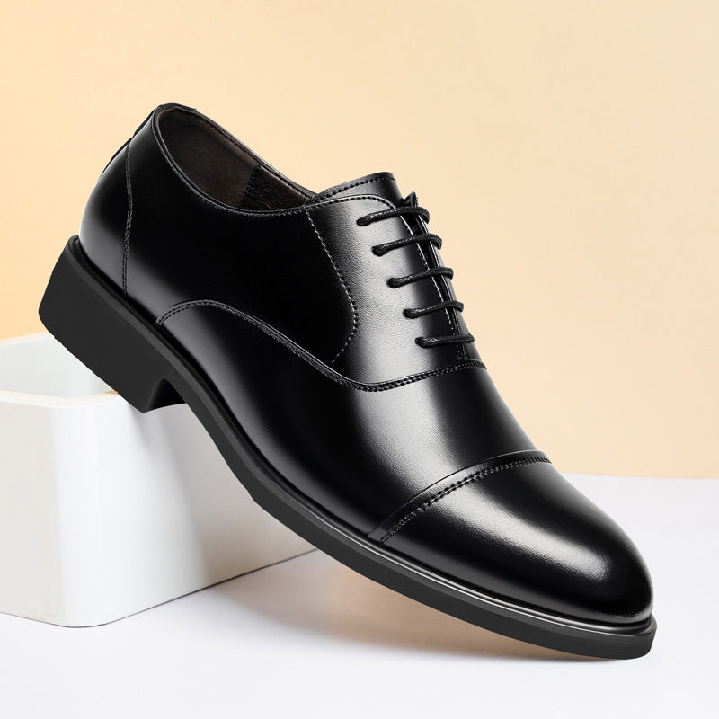 New men's height-increasing shoes for all seasons, business formal leather men's leather shoes, British casual wedding shoes for men