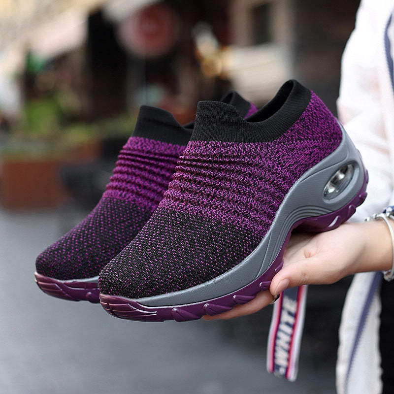 1839 autumn women's shoes sports shoes women's travel hiking shoes leisure heightening air cushion outdoor shoes rocking shoes