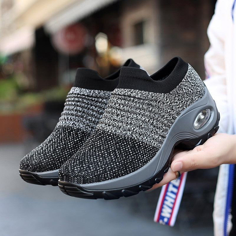 1839 autumn women's shoes sports shoes women's travel hiking shoes leisure heightening air cushion outdoor shoes rocking shoes