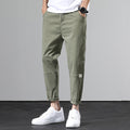 2020 Spring Military Green Casual Pants Men's Korean Style Trendy Loose Straight Sports Pants Men's Men's Nine-Point Pants Men's