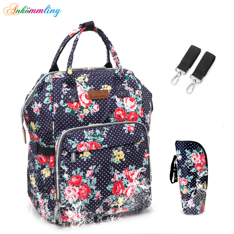 Mother bag manufacturers mother and baby bag large-capacity multi-functional fashion shoulders waterproof three-piece mother bag small