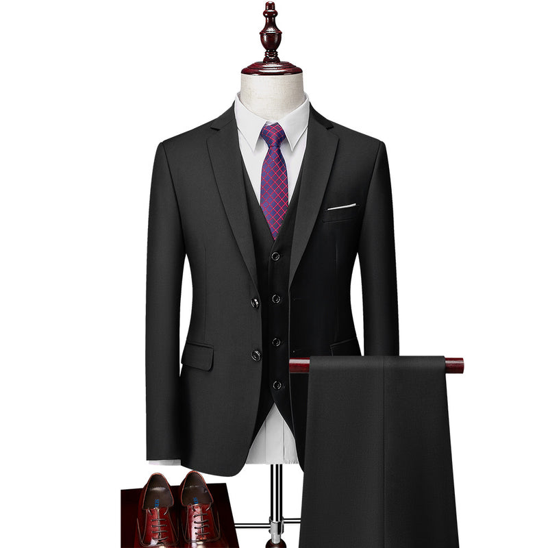 Amazon's cross-border hot-selling men's Korean-style slim-fit suit suit men's large size business casual groom's dress suit