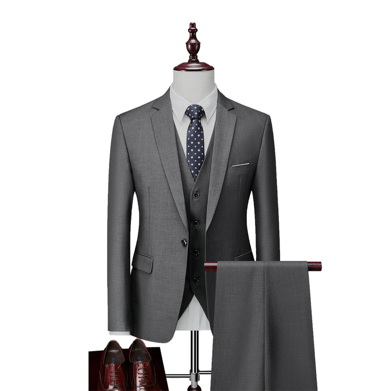 Amazon's cross-border hot-selling men's Korean-style slim-fit suit suit men's large size business casual groom's dress suit
