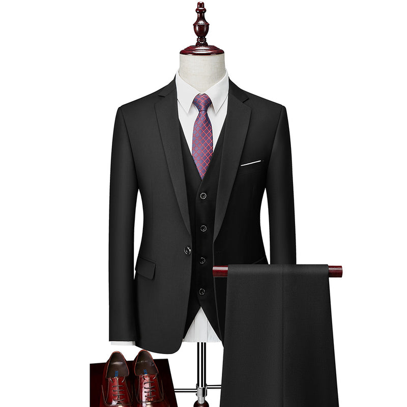 Amazon's cross-border hot-selling men's Korean-style slim-fit suit suit men's large size business casual groom's dress suit