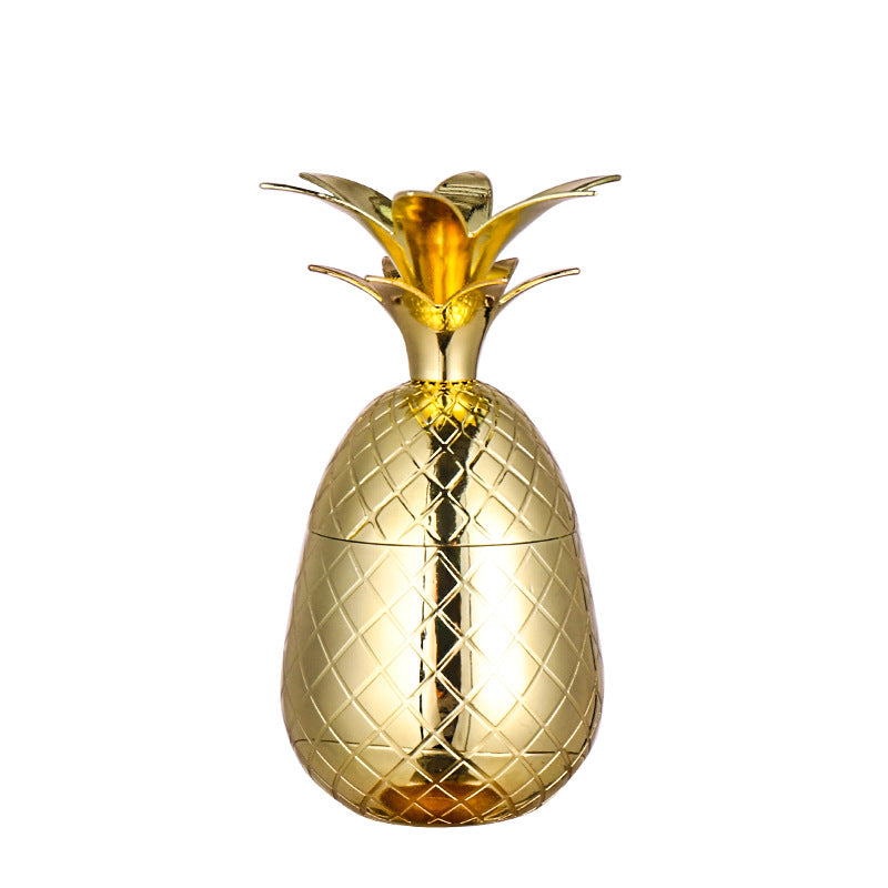 Pineapple cocktail glass Moscow mule stainless steel pineapple cup metal copper cup creative personality modulation cocktail glass
