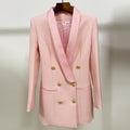 Foreign trade quality 2022 star new coat skirt fashion lion buckle satin green fruit collar suit dress