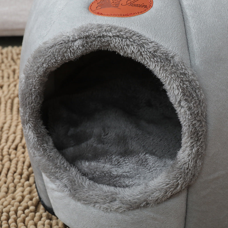 Cat litter winter warm pet removable and washable litter cat dog small dog winter sleeping bed cartoon cute kennel