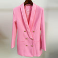 Foreign trade quality 2022 star new coat skirt fashion lion buckle satin green fruit collar suit dress