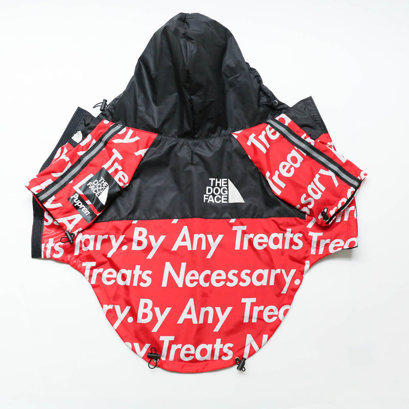 American flag tide brand windproof and rainproof cotton jacket for dogs in the north, raincoat for large dogs, pet jackets for dogs