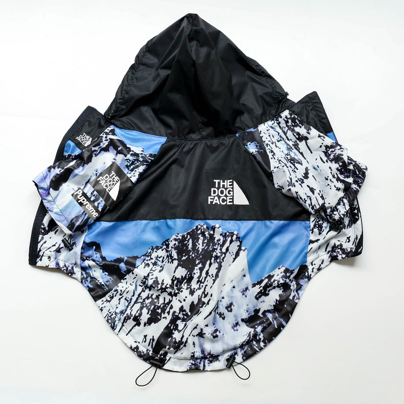 American flag tide brand windproof and rainproof cotton jacket for dogs in the north, raincoat for large dogs, pet jackets for dogs