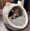 Dog kennel, cat kennel, pet kennel, seat cushion, cute shape, semi-closed winter, warm four seasons supplies, large, medium and small cats