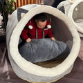 Dog kennel, cat kennel, pet kennel, seat cushion, cute shape, semi-closed winter, warm four seasons supplies, large, medium and small cats