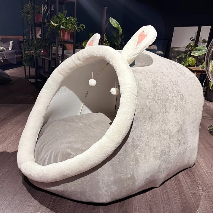 Dog kennel, cat kennel, pet kennel, seat cushion, cute shape, semi-closed winter, warm four seasons supplies, large, medium and small cats