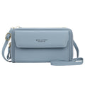 Ms. baellerry long wallet Korean version of double zipper large capacity diagonal bag female fashion all-match mobile phone bag