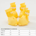 Cartoon puppy shoes Pomeranian Bichon Teddy shoes set of 4 waterproof rain boots foot covers pet silicone rain boots