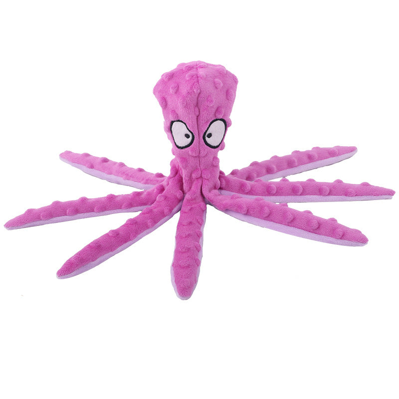 New product pet plush toy octopus skin shell dog puzzle bite resistant sounding toy octopus cat and dog supplies