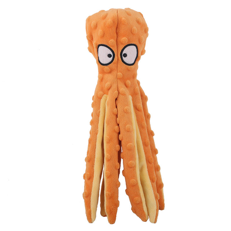 New product pet plush toy octopus skin shell dog puzzle bite resistant sounding toy octopus cat and dog supplies