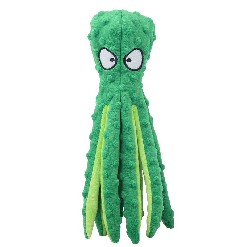 New product pet plush toy octopus skin shell dog puzzle bite resistant sounding toy octopus cat and dog supplies