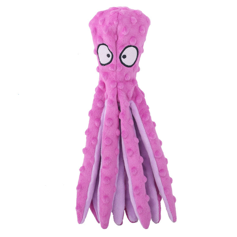 New product pet plush toy octopus skin shell dog puzzle bite resistant sounding toy octopus cat and dog supplies