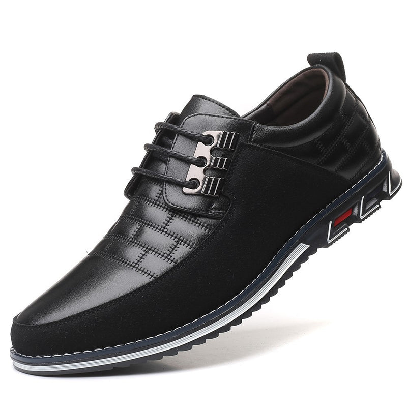Cross-border 51.52.53 large size checkered embroidery business casual men's shoes manufacturers trend new style slip-on shoes