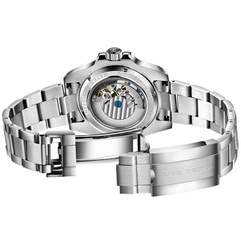 LIGE factory direct sale new waterproof multifunctional business mechanical watch