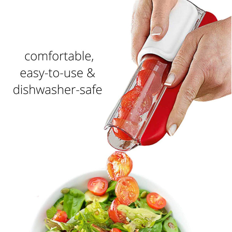 Cross Border Grape Slicer Tomato Slicer Tool - Zipper Slicer Kitchen Gadget