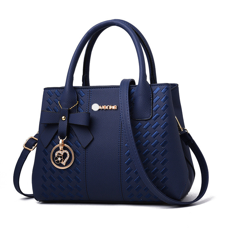 Bag women 2021 European and American fashion handbags trendy middle-aged embroidered thread one-shoulder messenger bag handbag