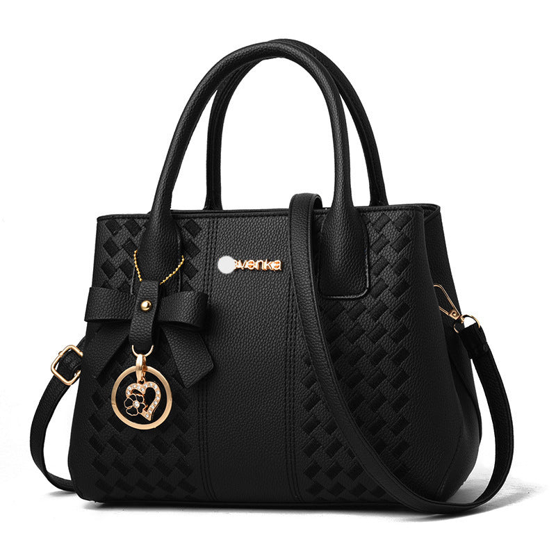 Bag women 2021 European and American fashion handbags trendy middle-aged embroidered thread one-shoulder messenger bag handbag