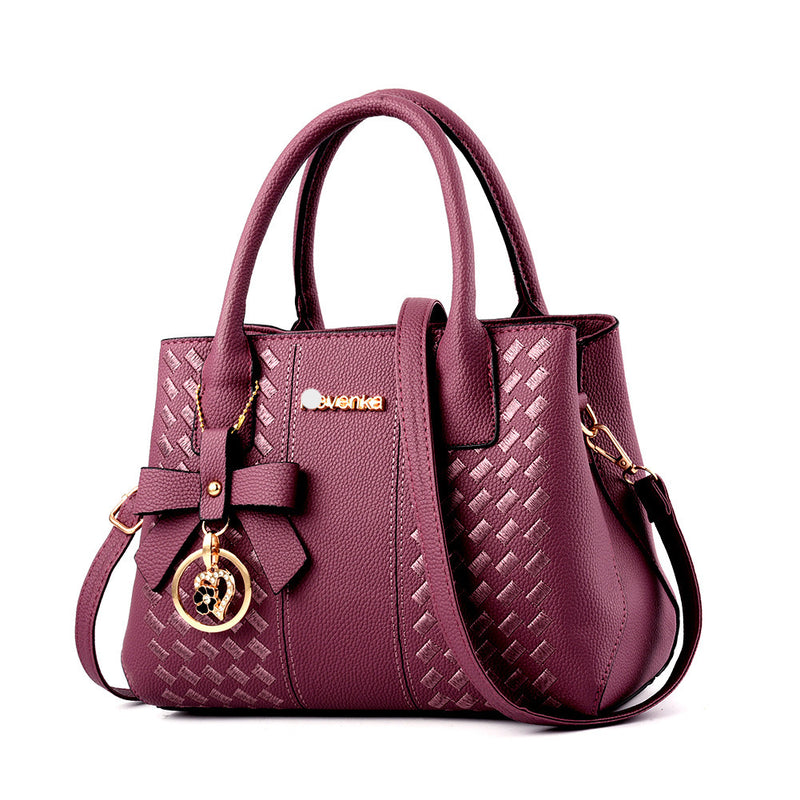 Bag women 2021 European and American fashion handbags trendy middle-aged embroidered thread one-shoulder messenger bag handbag