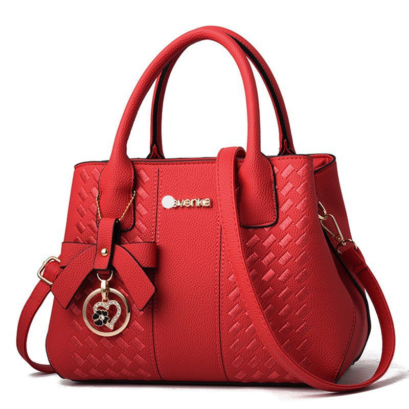 Bag women 2021 European and American fashion handbags trendy middle-aged embroidered thread one-shoulder messenger bag handbag
