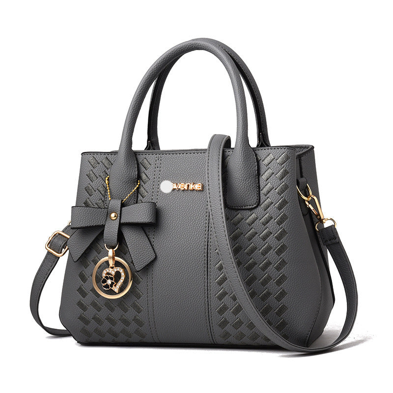 Bag women 2021 European and American fashion handbags trendy middle-aged embroidered thread one-shoulder messenger bag handbag