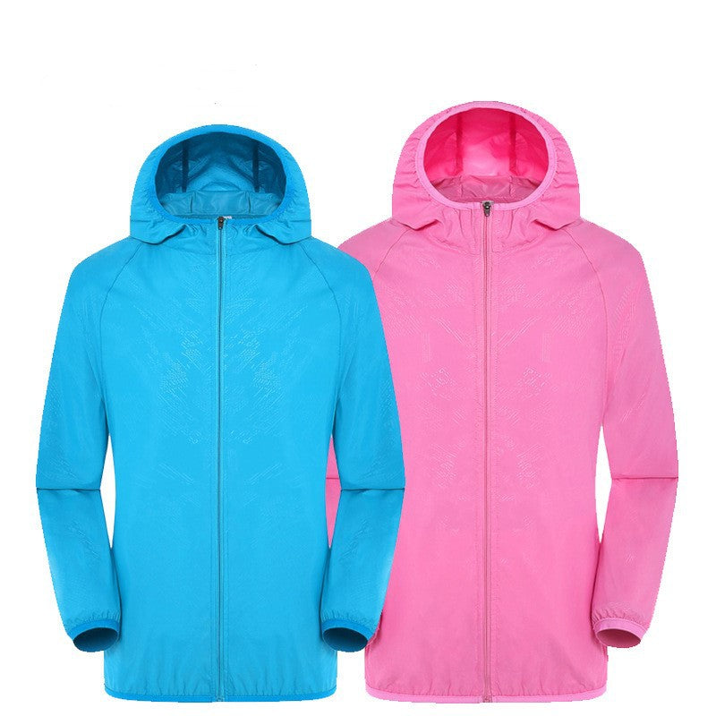Source goods summer new outdoor men and women with the same skin clothes thin coat hooded sun protection clothing custom wholesale