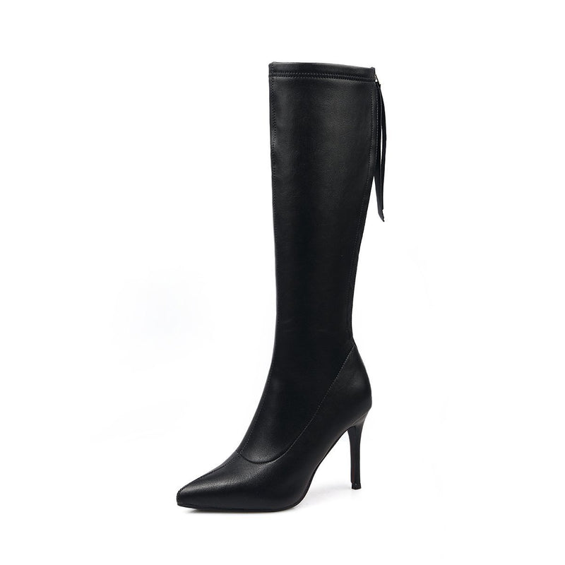 Slender legs are thin and sexy pointed high boots 2020 autumn and winter new stiletto high-heeled boots women's net red elastic boots