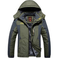 Outdoor jacket, large size men's outdoor fishing jacket, winter windproof and cold-resistant plus velvet and thickened mountaineering jacket for men