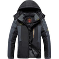 Outdoor jacket, large size men's outdoor fishing jacket, winter windproof and cold-resistant plus velvet and thickened mountaineering jacket for men