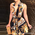1578# ebay AliExpress Amazon Hot selling hot style V-neck straps Fashion sexy printed dress