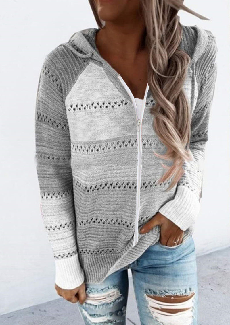 2020 cross-border foreign trade original order wish Amazon ebay autumn and winter new zipper hooded long-sleeved sweater