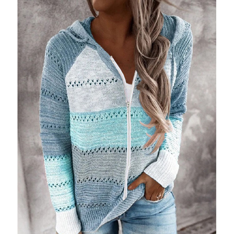 2020 cross-border foreign trade original order wish Amazon ebay autumn and winter new zipper hooded long-sleeved sweater