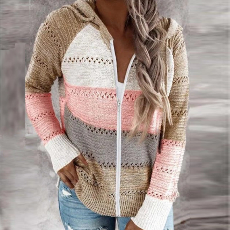 2020 cross-border foreign trade original order wish Amazon ebay autumn and winter new zipper hooded long-sleeved sweater